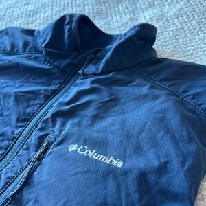 Columbia Omni-Heat Fleece Jacket Mens M Navy Insulated Thermal Reflective Liner